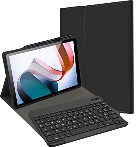 JADEMALL Mi Redmi Pad Tastatur Hülle für MMI L83 Redmi Pad 10.61 inch, Wireless Bluetooth Tastatur QWERTZ Deutsch- Stifthalter- Schlaf/Wach