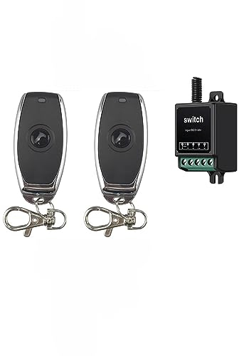 433mhz Rf Modul DC 5-48v Drahtlose Fernbedienung Schalter 12v Trockenkontaktschalter Relaisausgang 12v Mini Relais Rf Drahtloser Schalter für Tür licht (2 Sender)