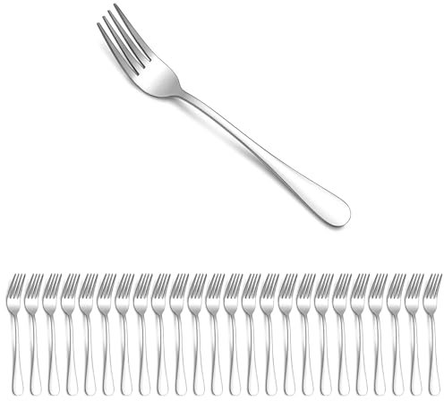 Berglander Set di forchette da tavola da 24pcs da 18cm, set di forchette da cena in acciaio inossidabile per casa, ristorante, pranzo quotidiano, facile da pulire e lavabile in lavastoviglie
