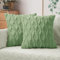 MIULEE Kissenbezüge 2er Set Wolle Sofakissen Sanft Dekokissen Weich Kissenbezug Couchkissen Dekorativ Zierkissenbezug für Sofa Bett Wohnzimmer Schlafzimmer klassischer Style Grün45x45cm