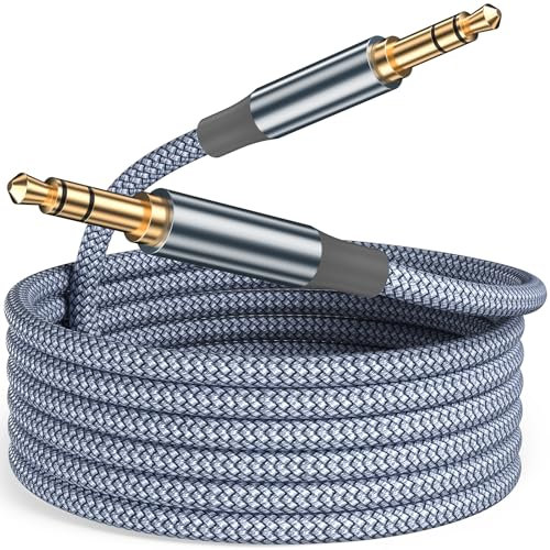 Siwket 3.5mm Aux Kabel 5m, lange Audio Kabel Nylon Klinke auf Klinkenkabel Stereo Audiokabel für Smartphones, iPhone/iPod,Tablet, Auto, Handy, PC, MP3/MP4 Player, Auto, Lautsprecher, Kopfhörer,usw.