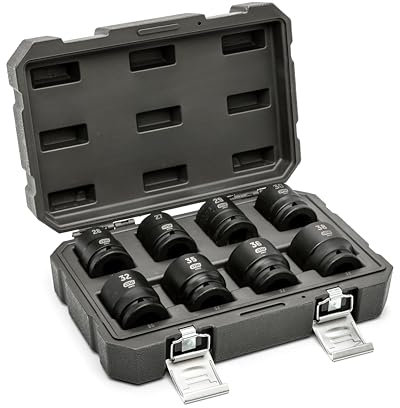 GEARWRENCH 8 Piece 3/4 Drive 6 Point Metric Impact Socket Set | 26mm - 38mm | 84030