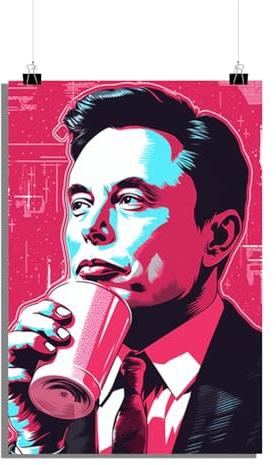 25 Artstreet Elon Musk Poster - X - Tesla poster - Visionär und Innovator im Rampenlicht - Perfekt zum Einrahmen (Size 51x71)