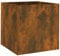 Makastle Pot Carré, Jardinière en Bois d'Ingénierie, intérieur extérieur jardinière Pot de Fleurs Cache-Pot, Chêne fumé 40x40x40 cm