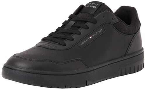 Tommy Hilfiger Herren Court Sneaker Basket Core Lite Low Top, Schwarz (Black), 43