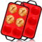 Vinino Jumbo Muffin Pan with Metal Reinforced Frame-2Pack, Silicone Cupcake Pan for Baking 6 Cup Jumbo Size, BPA Free Silicone Muffin Tray, Cupcake Baking Pan Molds for Oven Dishwasher Safe-Red
