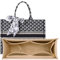 Dior Tragetaschen-Organizer, Premium-Filz-Einsatz mit mehreren Taschen, Beige