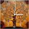 Wallario Design-Wanduhr Baum des Lebens aus Glas, Motiv-Uhr Größe 30 x 30 cm, weiße Zeiger