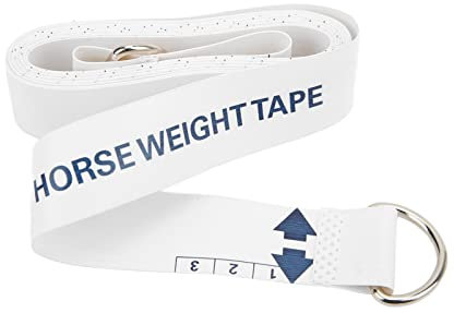FLEXMAN 2,5 M Pferde Maßband, Professionelles Weiches Bauernhof Maßband, Tragbares PVC Maßband für Pferdebrust, Pferdegewichtsmessung