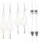 haoyuan 4Pcs Hanging Planters Baskets - Macrame Plant Hangers, Cotton Rope Hanging Basket, Flower Pot Hangers, Hanging Plant Holders for Indoor Outdoor Balcony Garden (80cm & 100cm)