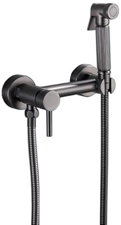 Kit spruzzatore bidet portatile per WC maniglia singola pistola grigio bagno doccia con spray d'acqua regolabile