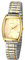 JewelryWe Damenuhr Tonneau Elastische Uhr: Exquisite Analog Quarz Armbanduhr Damen Gold Silber Edelstahl Stretch Armband Rechteckige Uhren mit Zugarmband & Römischen Ziffern Diamantskala
