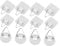 jojofuny Strong Practical 60pcs Plastic Wall Plate Hangers No Nails Shelf Hanging Strips for Home Dec