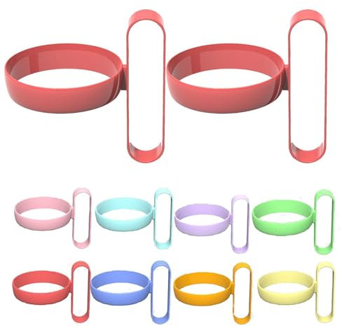 Walopola 10 portabicchieri con manico, porta bicchieri di carta con isolamento termico, supporto antiscottatura per tazza calda, impugnatura per tazza di acqua calda, ricambio per portabicchieri,