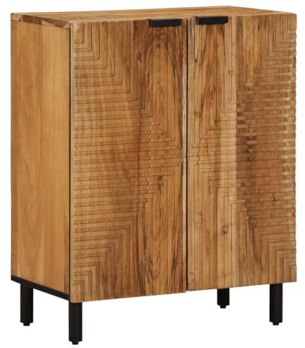 vidaXL Sideboard 60x33x75 cm Massivholz Akazie, Schrank, Aufbewahrungsschrank, Beistellschrank, Lagerschrank, Highboard, Home-Organizer