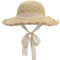 Strohhut für Damen, mit Spitze, Sommer, breite Krempe, Sonnenhut, faltbar, Strand, Reisen, aufrollbar, elegant, gehäkelt, Strohhut, rose, Einheitsgröße