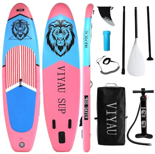 Sup Board，Paddle Board für Stand-up Paddling, SUPPaddel, Paddleboard, Stand-up Paddling Board, Doppel Paddel für SUP, Aufblasbare Boards für Wassersport，Paddle Board 2 Personen Sitzplätze (Rosa-B)