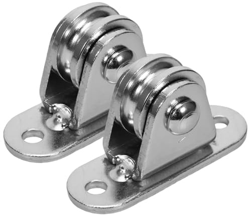 TOPBATHY Kleine Riemenscheibenblock Aus Edelstahl Mit Abnehmbarem Design Geräuschlose Seilrolle Für Drahtseil Und Materialtransport 2 Stück 2.40X1.30X1.02In