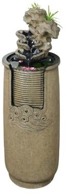FUHAI-666 Gartenbrunnen 115 cm Garten-Wasserfall, großes Wasserspiel, unabhängiger Brunnen for die Inneneinrichtung auf der Terrasse, Veranda, im Innenhof, zu Hause Askadierendem Springbrunnen