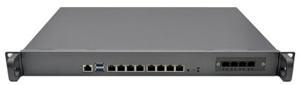 HUNSN 1U Firewall Appliance 10GB, PFSense, Mikrotik, OPNsense, VPN, Network Security Rackmount Router PC, I3 9100, RZ06, 8 x 2.5GbE 226-V LAN, 4 x SFP+ XL710, 8G RAM, 128G SSD