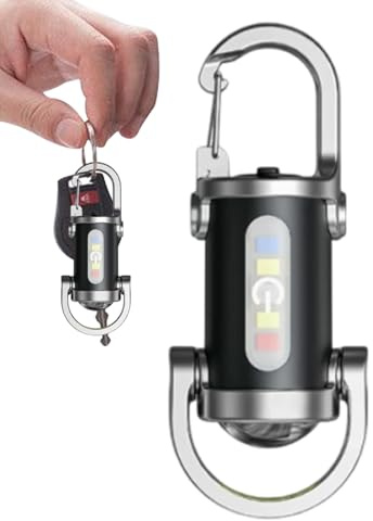 2 in 1 Flashlight and Power Bank, Rechargeable Keyring Flashlight, Multifunctional Carabiner Flashlights, LED Rechargeable Lumilink Torch Light for Camping, Hiking, Travel, Outdoor Adventures