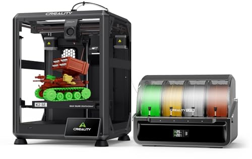 Creality K2 SE Combo 3D Drucker, Mehrfarbiger 3D Druck mit CFS, 500 mm/s Hochgeschwindigkeitsdruck, Automatische Nivellierung, Vibrationskontrolle, Direct Drive Extruder, Bauraum 220×215×245 mm