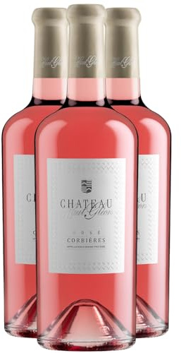 Corbières - Rosé 2022 - Château Haut Gléon - Vin Rosé du Languedoc - Roussillon (3x75cl)