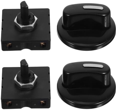 PHENOFICE Interruptor Selector de Velocidad con Perilla para Calentador y Ventilador, Interruptor Giratorio de 4 Posiciones y 3 Velocidades en Abs, Adecuado para Decoracion Verano