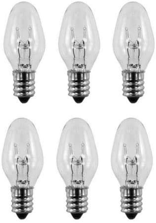EFP Replacement Bulb for Scentsy Plug in Nightlight Wax Warmers and Diffusers| 15 Watt, 120 Volt Dimmable Bulb with a Screw-in Base - Includes 6 Bulbs