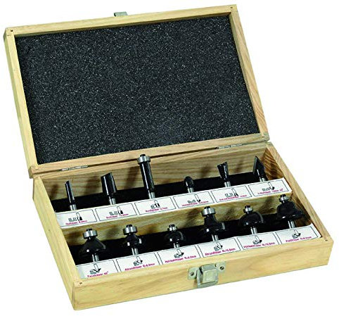 Oberfräser-Set HW 12tlg./d=8