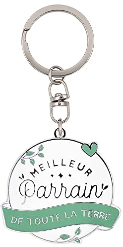 Manahia Porte clés Cadeau Parrain - Meilleur Parrain - Bijoux Parrain - Cadeau Baptême - Annonce Grossesse - Demande Futur Parrain - Cadeau Noël, Anniversaire Parrain - Porte-clefs