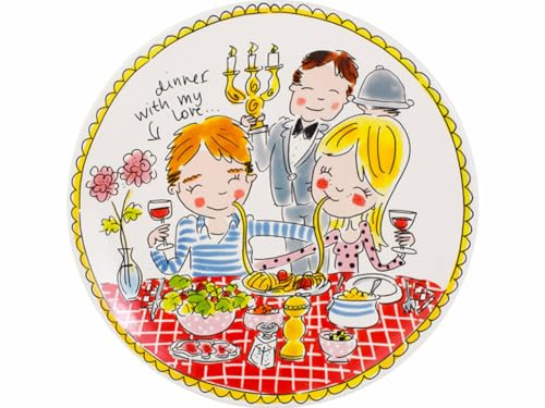 Blond Amsterdam Speiseteller Liebe, 26cm | Keramik, Romantisches Design, Für alle Mahlzeiten, Mikrowellengeeignet, Handwäsche empfohlen