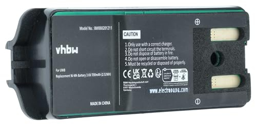 vhbw Akku Ersatz für JAY UWB für Funkgerät | Walkie Talkie (700 mAh, 3,6 V, NiMH)