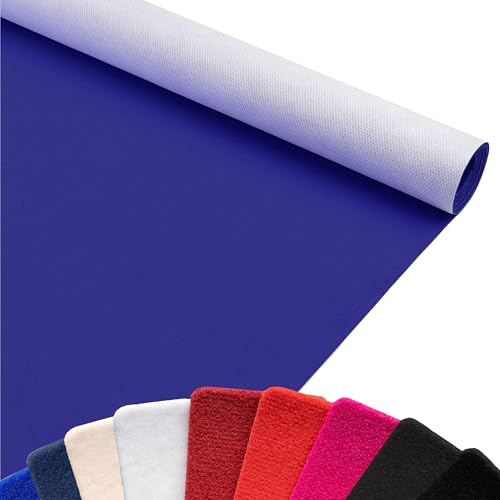 Primaflor Event- und Messeteppich Salsa | 100x200 cm | Blau | 5 mm | Messeteppich Meterware mit Gummirücken | Vlies Teppich | Nadelvlies Bodenbelag für Messe, Event und Publikumsverkehr