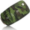 FOAMO Autoschlüssel Hülle Kompatibel mit VW Golf 6, SEAT, SKODA Autoschlüssel Silikon-Hülle Schlüssel-Hülle Schutz-Hülle für Autoschlüssel Camouflage Dunkel-Grün Dunkel-Braun Beige