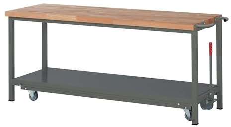 STIER Werkbank Premium mit abs. Fahrgestell BxTxH 2000x700x880 mm