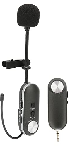 Cravate Sans Fil UHF, Système de Micro Professionnel Lapel, Temps de Travail 6H, pour Amplificateurs de Voix, Haut-parleurs, Systèmes de Sonorisation, Mélangeurs (EU)