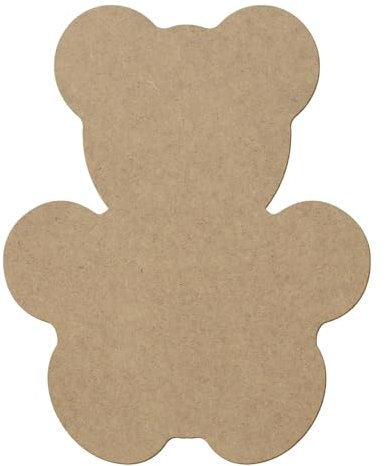 MDF Teddy - Décoration découpée - Taille : 6 cm - Lot de 100 pièces