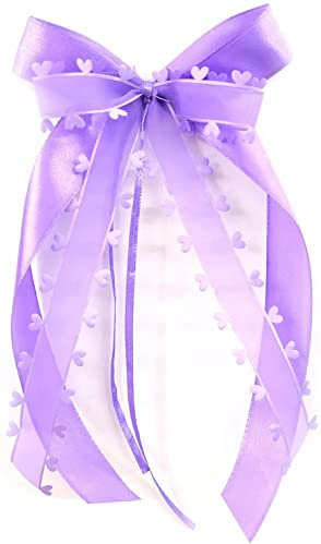 50 STK Autoschleifen Antennenschleifen,Organza Herzen Schleifen Auto Schmuck Braut Paar Dekoration Autoschmuck Car Wedding Deko Hochzeitsschleifen für Hochzeit Party Geburtstag Geschenverpackung,Lila