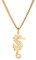EUEAVAN Seepferdchen Anhänger Halskette aus Edelstahl, hohl, Tier Charme Halskette, hawaiianische Anhänger Ketten Halskette, Ozean Geschenke (Gold)