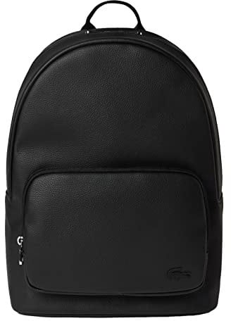 Lacoste Herren Fashion Rucksack Backpack,Lederimitat (100% PVC), Rucksack Backpack modisch,SCHWARZ (000),Einheitsgröße (One Size)