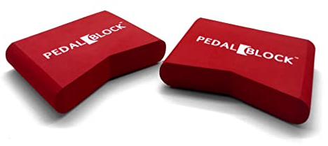 KickBlock PedalBlock – Drum Pedal Anchor for Hi-Hat Stand, Double Kick, Keyboard and Electronic Bass Drum Pedals – Prevents Slide with Shock-Absorbing Grip – Brick Red (Set of 2)