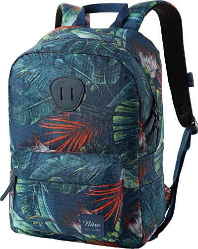 Nitro Urban Classic, Old School Daypack mit gepolstertem Laptopfach, urbaner Streetpack, Alltagsrucksack, Schulrucksack, Schoolbag, Tropical, 20 L