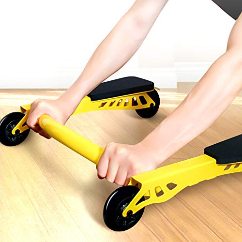 WatSKY Bauchtrainer Roller 4 Räder Bauchtrainer Bauchroller mit Komfortgriffen Bauchmuskeltrainer AB Wheel Muskeltrainer