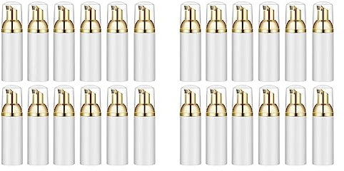 Speesy 50 ML Botellas Vacías de Viaje Botellas de Plástico Espuma Dispensador Botellas Espuma Bomba Distribuidores Limpieza, Viaje 24 Piezas