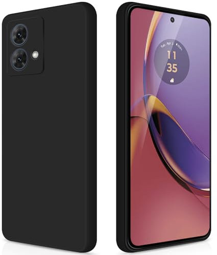 GiiYoon Funda para Motorola Moto G84 5G, Case de Silicona Suave de TPU Carcasa Protector de Goma Fexible Prueba Liviano y a Delgado de Golpes Antirrayas para Teléfono (Negro)