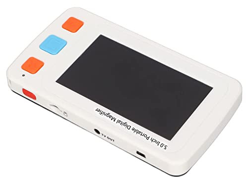 IngKe Lupe, Lupe, 5-Zoll-Farb-LCD-Bildschirm, tragbare elektronische Lesehilfe, Video-Lupe für Sehbehinderte zum Lesen, Schreiben und Rechnungen, digitales Handwerkzeug für alle mit L Stabilize