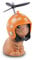 Winkee - Fahrrad Kätzchen mit Helm | Die süße Bike Kitty mit Helm und Propeller | Maskottchen für Fahrrad - Katze | Kätzchen mit Helm | Rubber Bike Deko