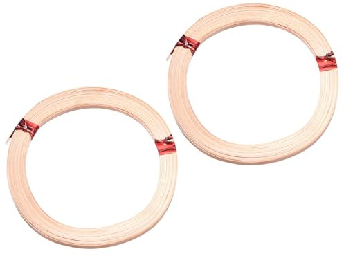 PATIKIL Filo di Rame Piatto, 2 Rotoli 32 Calibro/0,2x3mm Dia 6m/19,69 Piedi Filo Piatto Flessibile per Creazione Gioielli Fai da Te, Rame