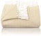 Gräfenstayn Premium Tagesdecke mit Fransen - 100% Baumwolle - 180 x 240 cm - Fischgrätenmuster Sommerdecke - Baumwolldecke als Bett-Überwurf, Couch-Überwurf, Sofa-Decke (Beige)